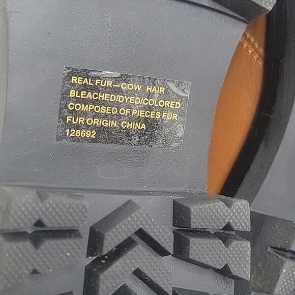 STEVE MADDEN Brown Leather Boots with Leopard Print Size 9 - Picture 8 of 10